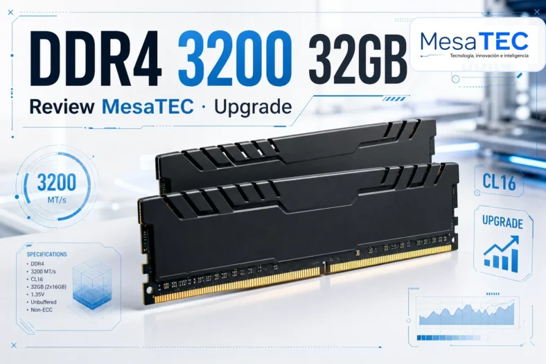Corsair Vengeance LPX DDR4 3200 32GB: review, score y análisis técnico - MesaTEC logo original WebP