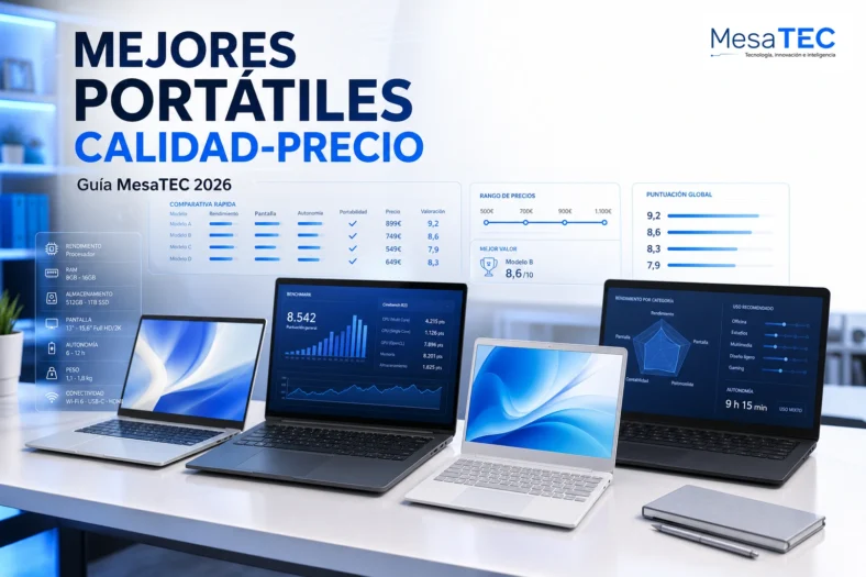Mejores portátiles calidad-precio — guía MesaTEC 2026