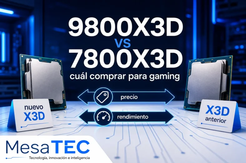 Mesatec 9800X3D Vs 7800X3D - imagen editorial MesaTEC