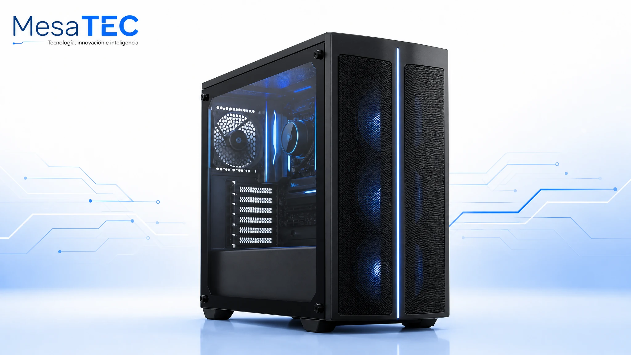 be quiet! Pure Base 500DX en imagen de compra MesaTEC generada con Image 2.0