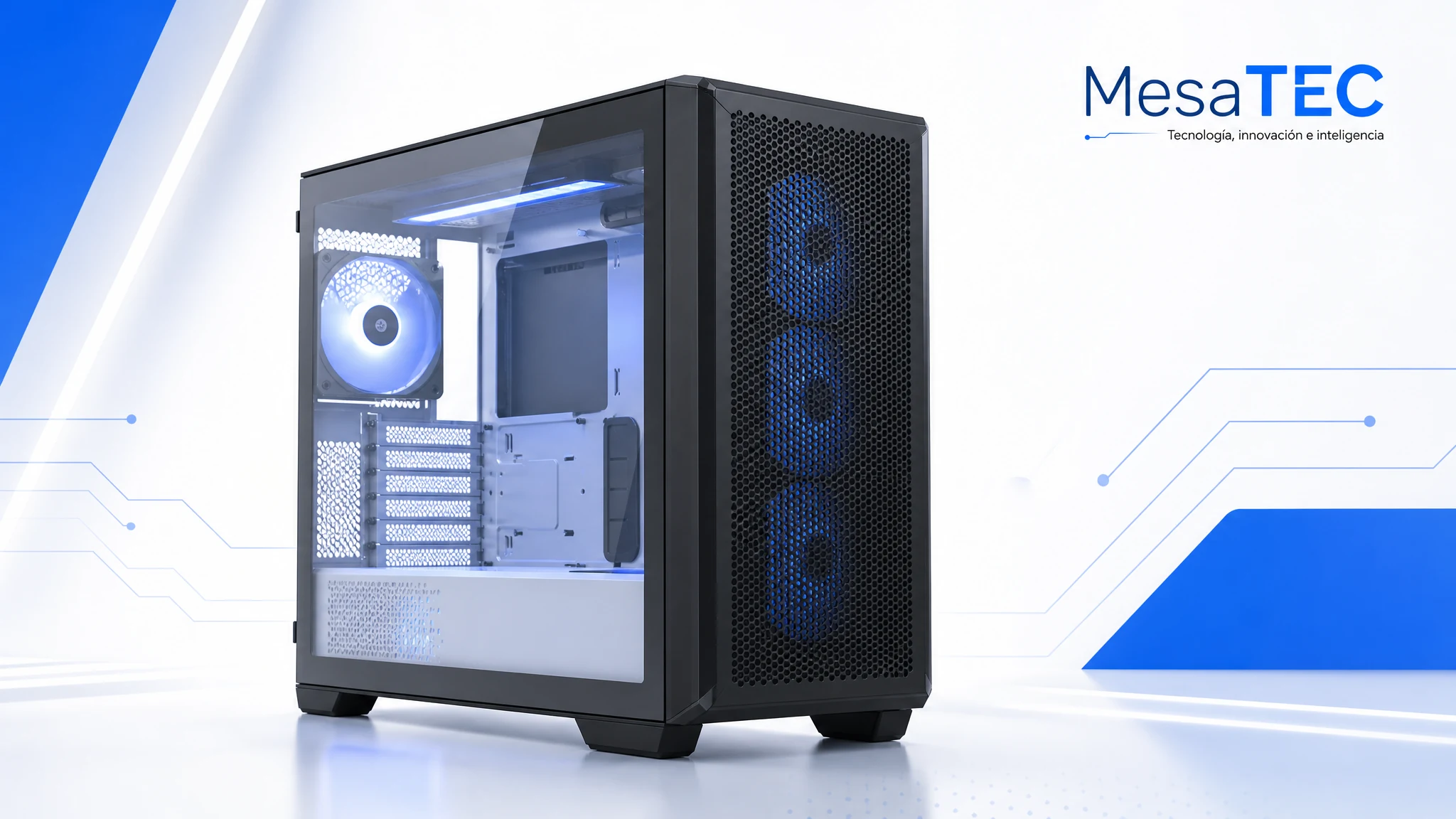 Lian Li Lancool 207 en imagen de compra MesaTEC generada con Image 2.0