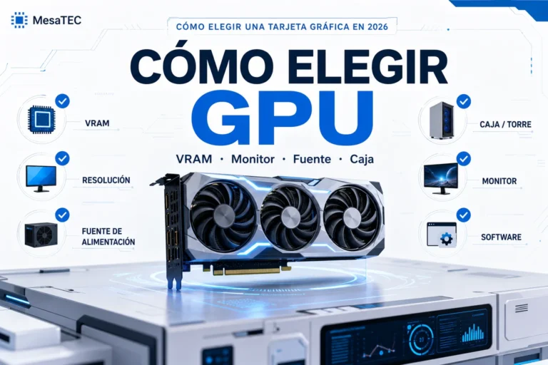 Cómo elegir tarjeta gráfica en 2026 - imagen editorial MesaTEC