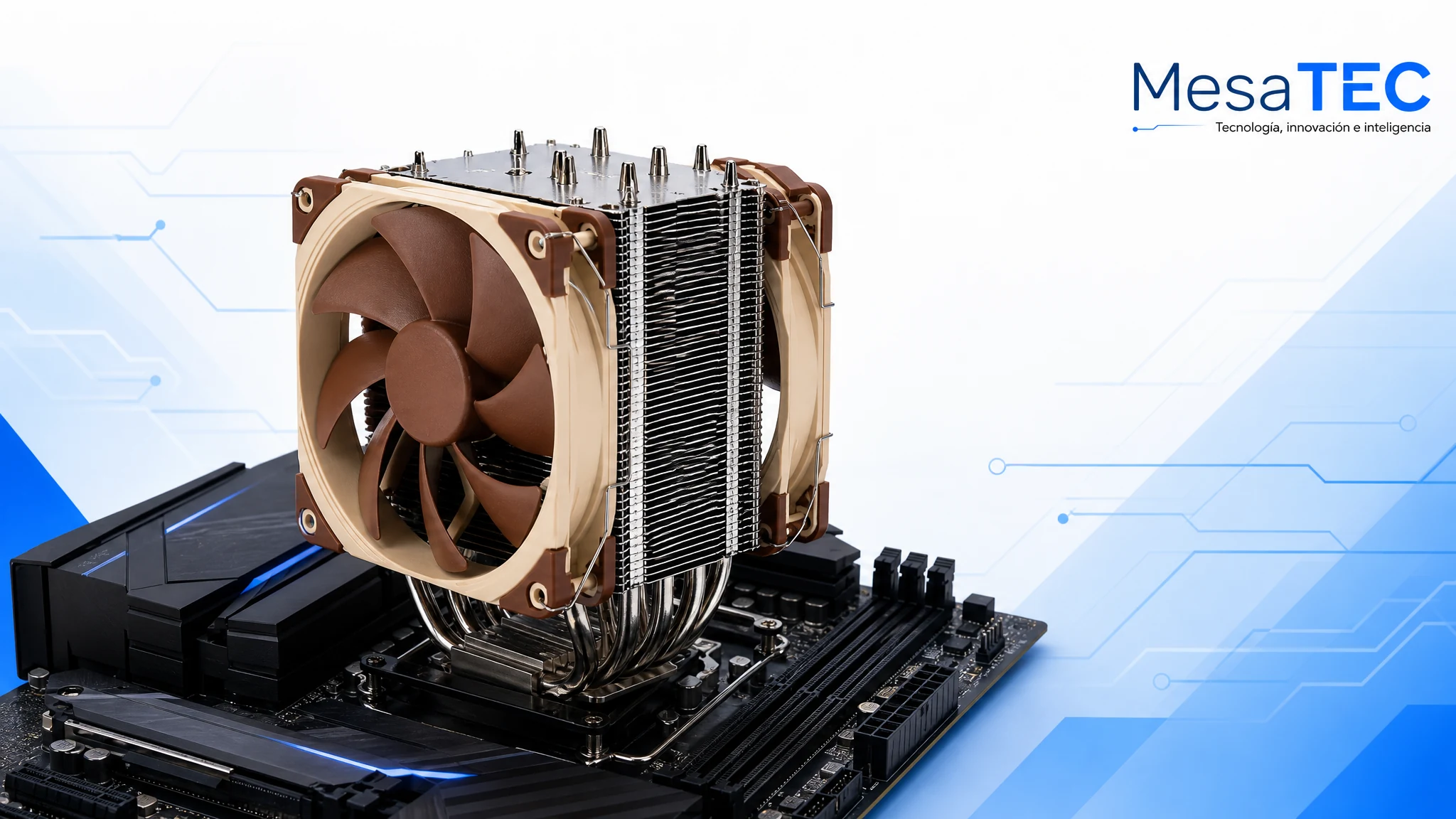 Noctua NH-U12A en imagen de compra MesaTEC generada con Image 2.0