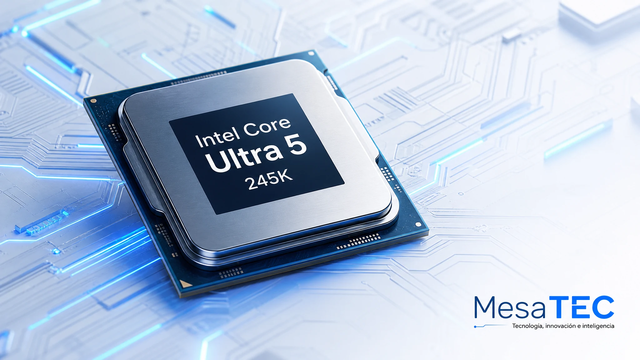 Intel Core Ultra 5 245K en imagen de compra MesaTEC generada con Image 2.0