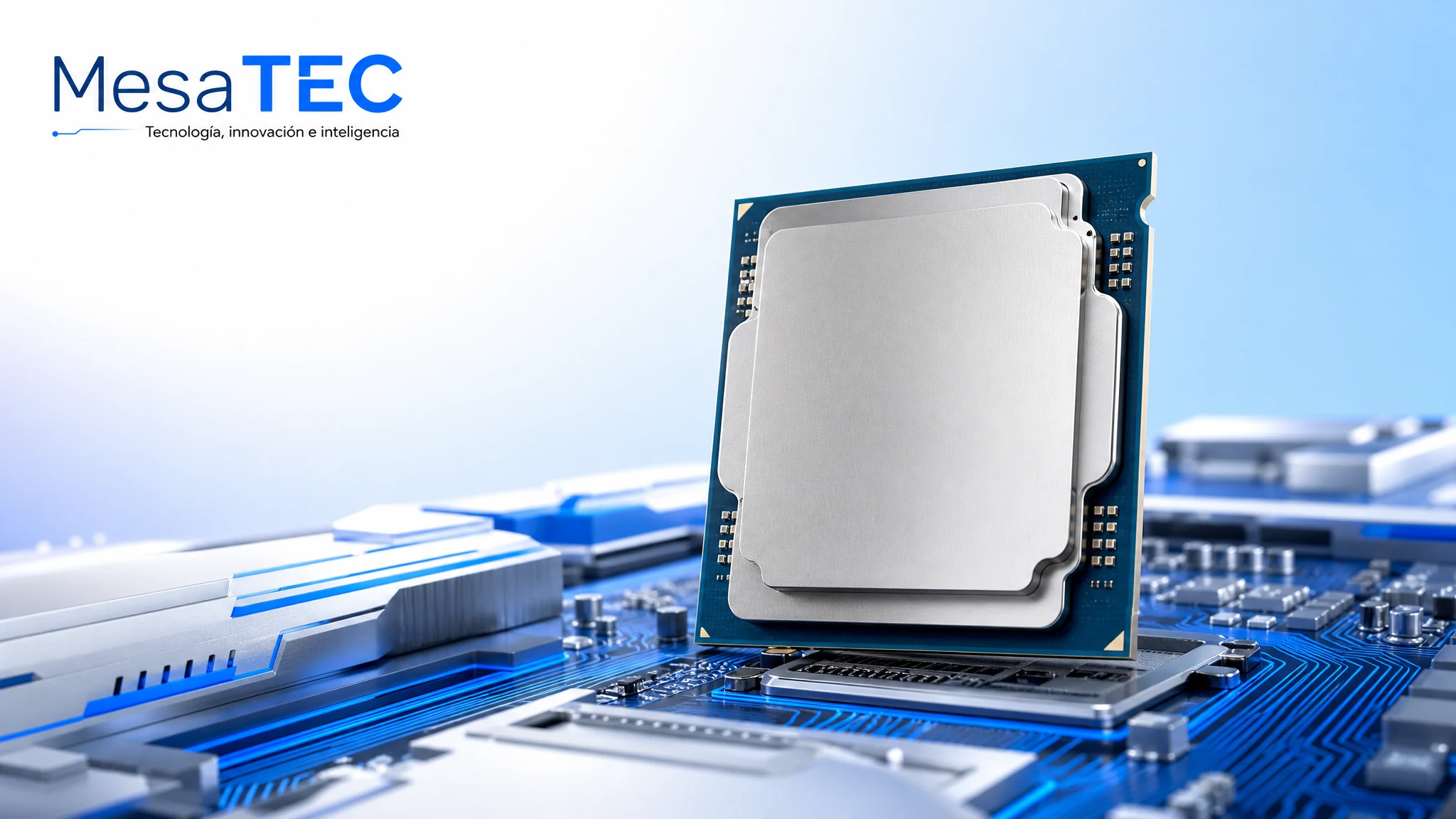 AMD Ryzen 9 9950X3D en imagen de compra MesaTEC generada con Image 2.0