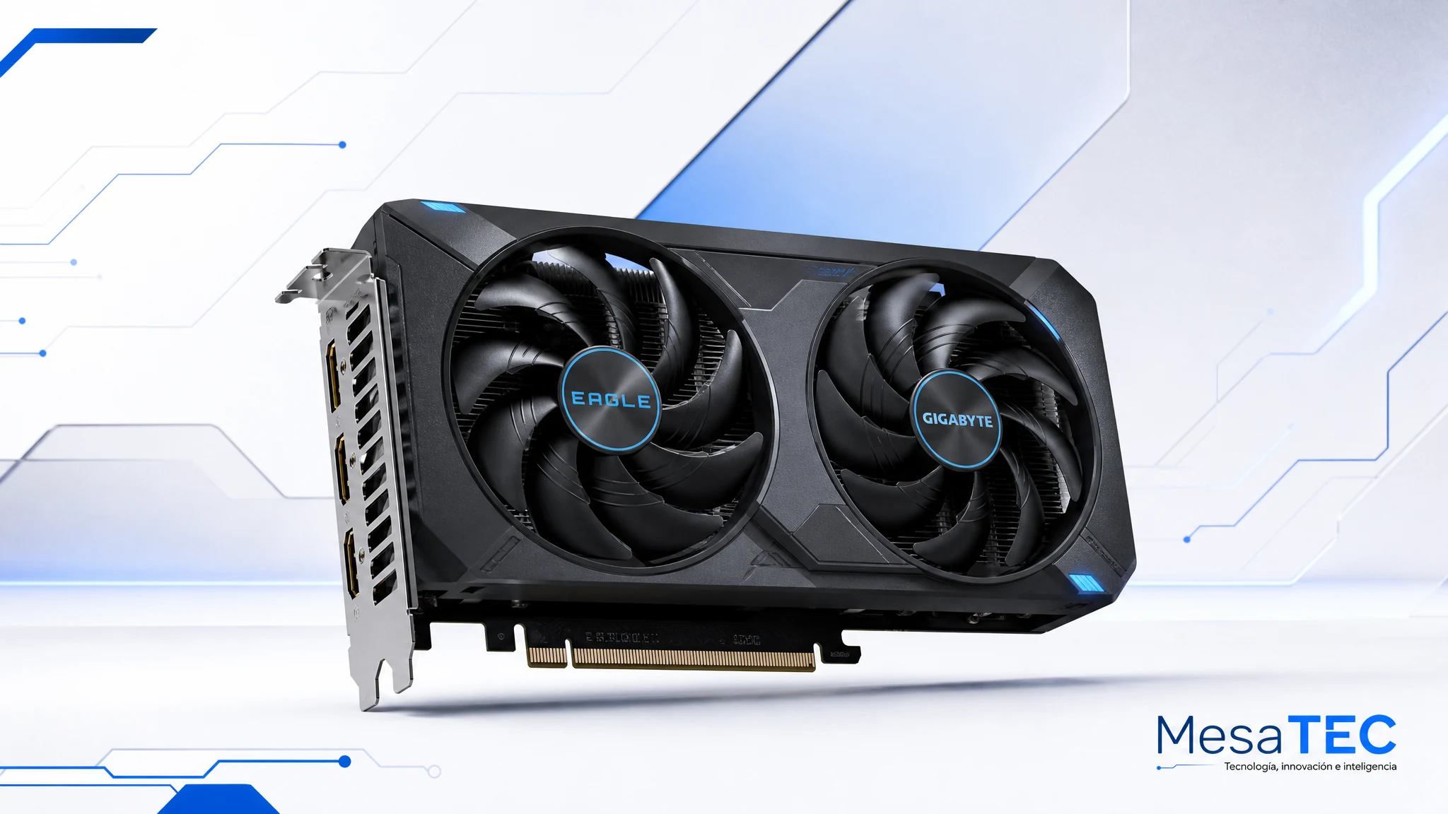GIGABYTE GeForce RTX 5060 Ti Eagle OC 8G en imagen de compra MesaTEC generada con Image 2.0