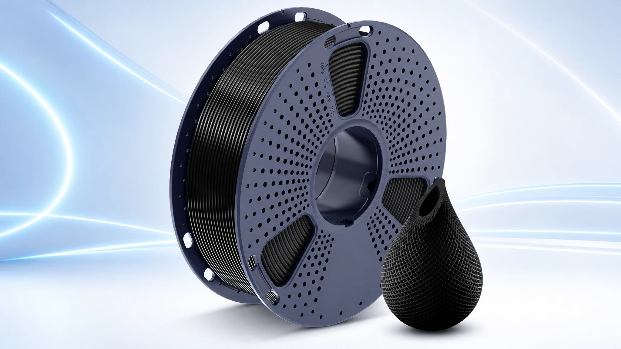 SUNLU PETG 1,75 mm 1 kg negro - imagen MesaTEC generada con Image 2.0 desde producto original
