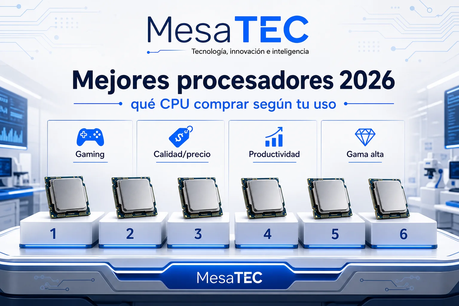 Mesatec Mejores Procesadores 2026 - imagen editorial MesaTEC