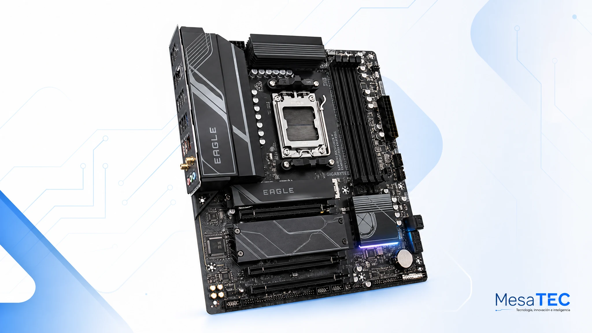 GIGABYTE B650 Eagle en imagen de compra MesaTEC generada con Image 2.0