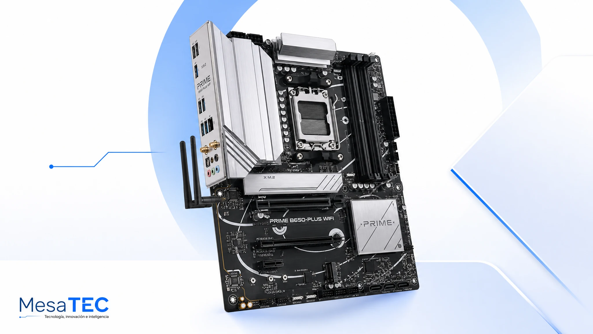 ASUS Prime B650-PLUS WiFi en imagen de compra MesaTEC generada con Image 2.0