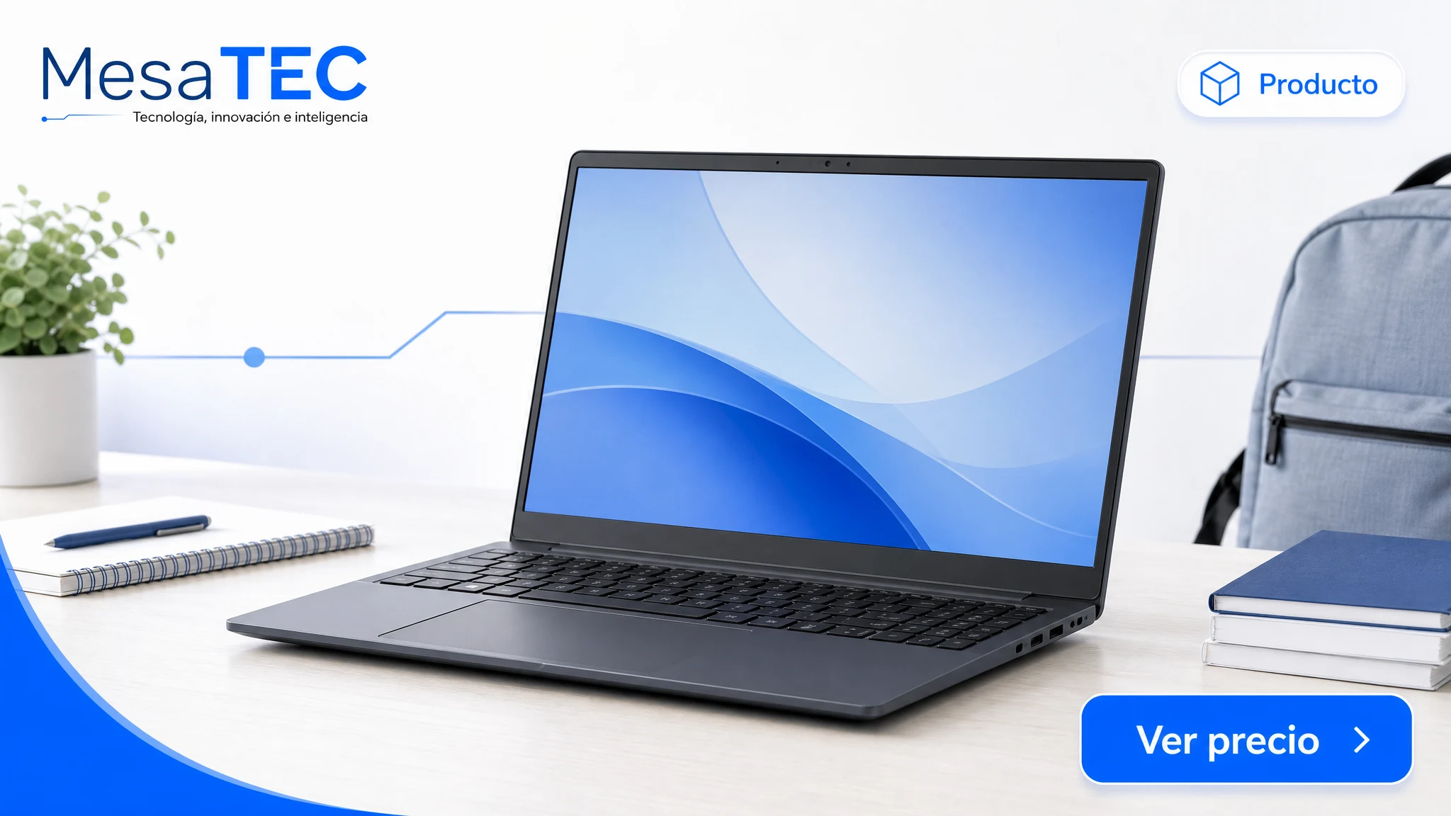 ASUS Vivobook Go 15 E1504FA en imagen de producto MesaTEC generada con Image 2.0