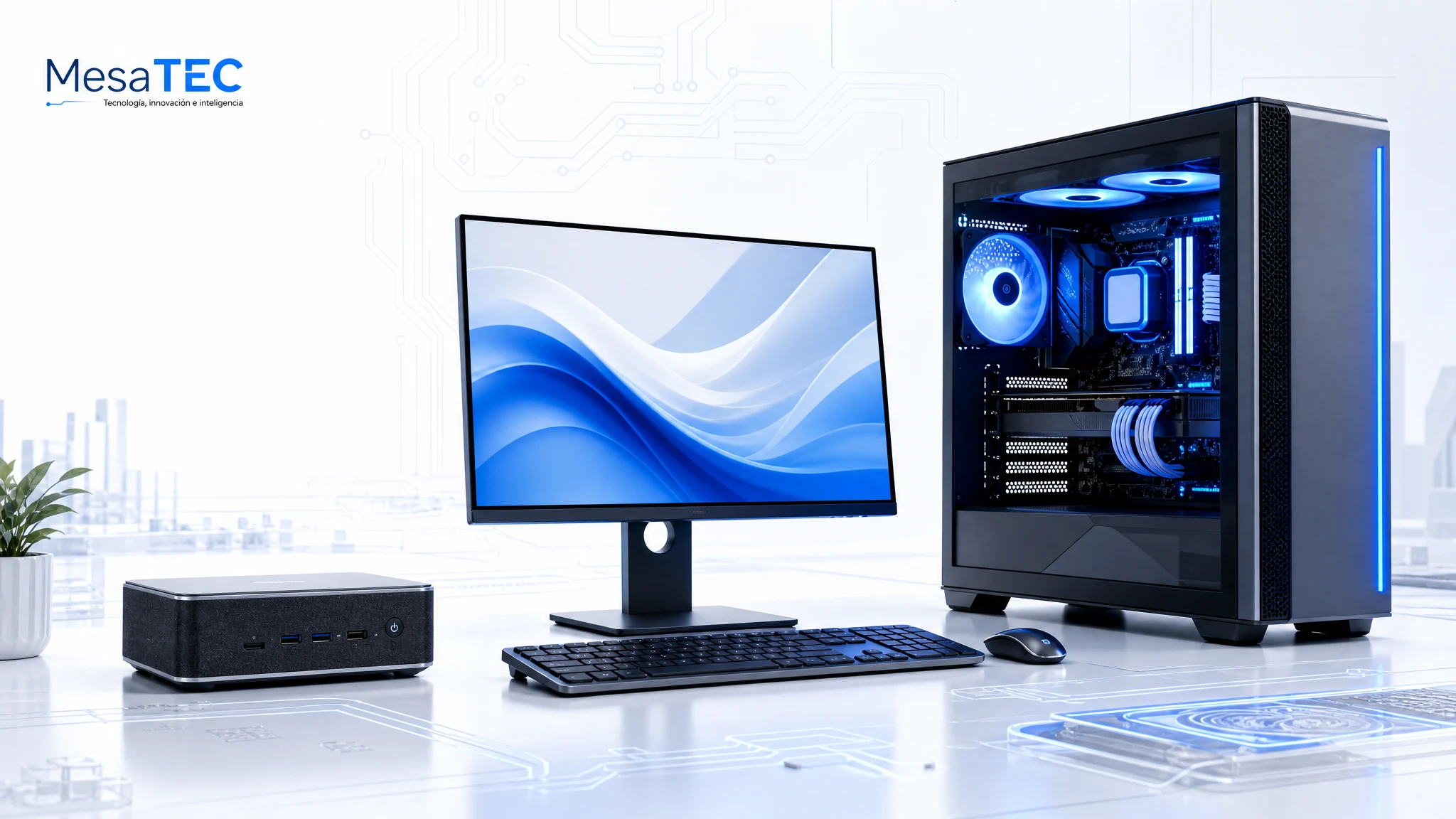 PCs de sobremesa MesaTEC — torres y configuraciones por uso