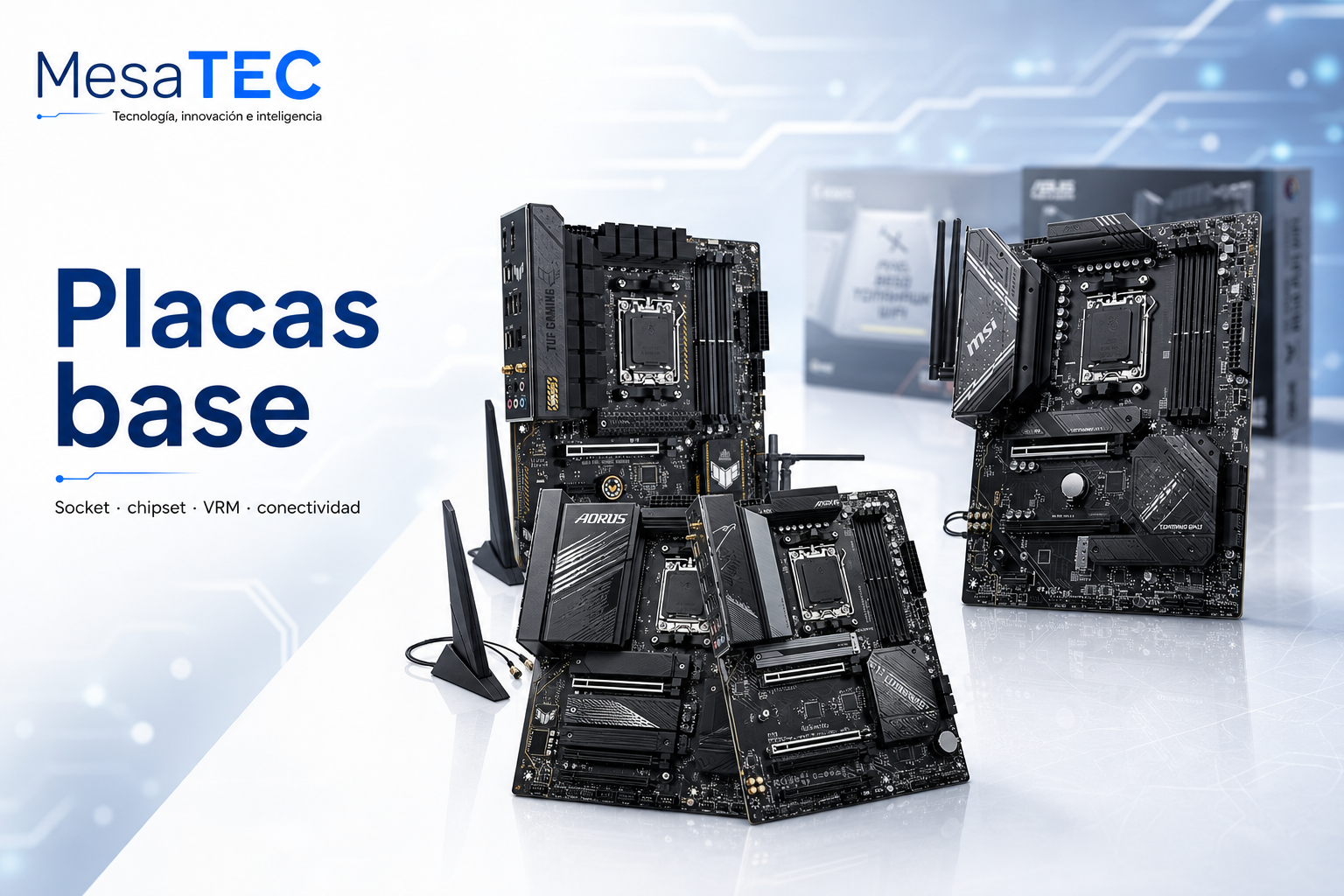 Placas base MesaTEC - imagen Image 2.0 con productos integrados