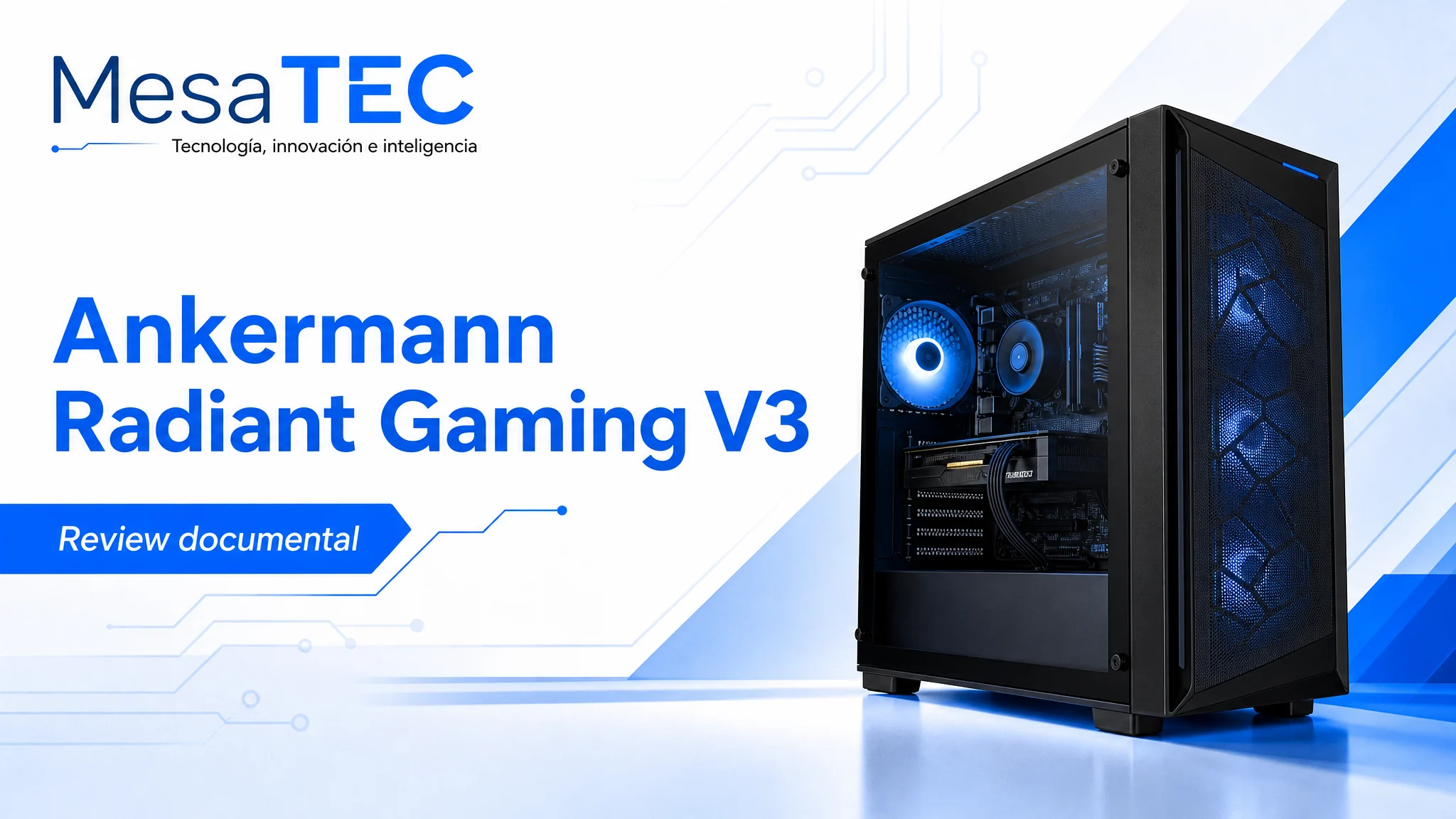 Ankermann Radiant Gaming V3 en imagen de producto MesaTEC generada con Image 2.0