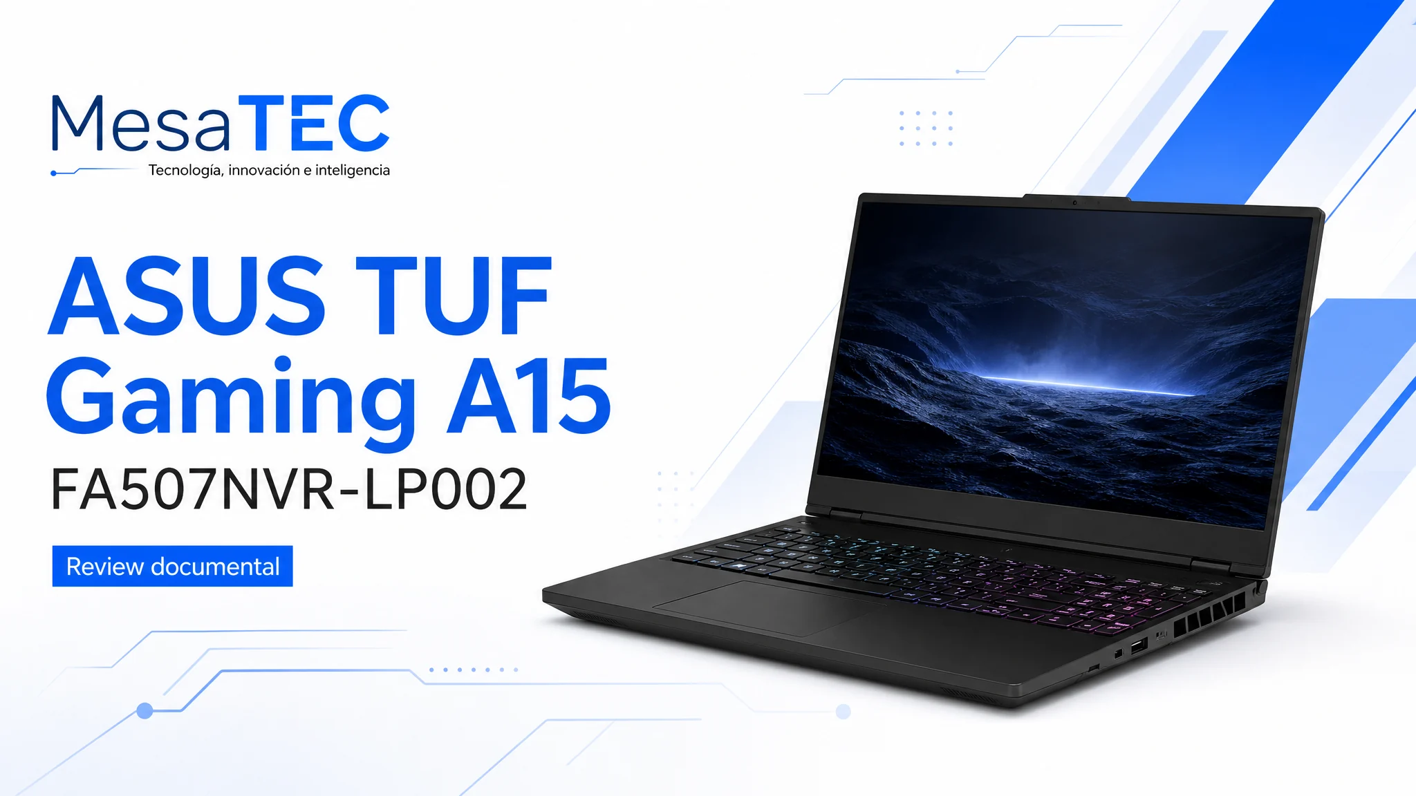 ASUS TUF Gaming A15 FA507NVR-LP002 en imagen de producto MesaTEC generada con Image 2.0