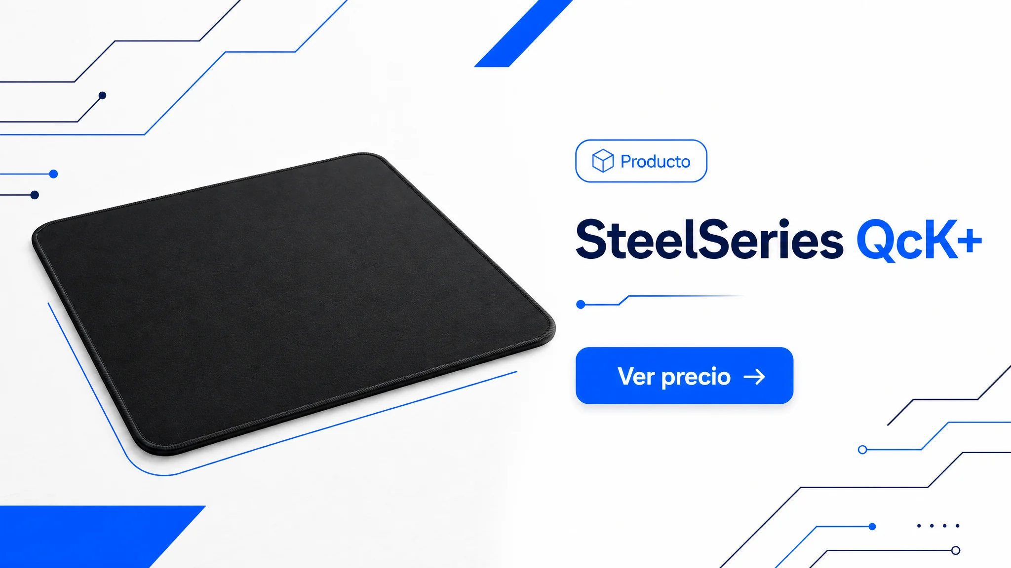 SteelSeries QcK+ en imagen de producto MesaTEC generada con Image 2.0