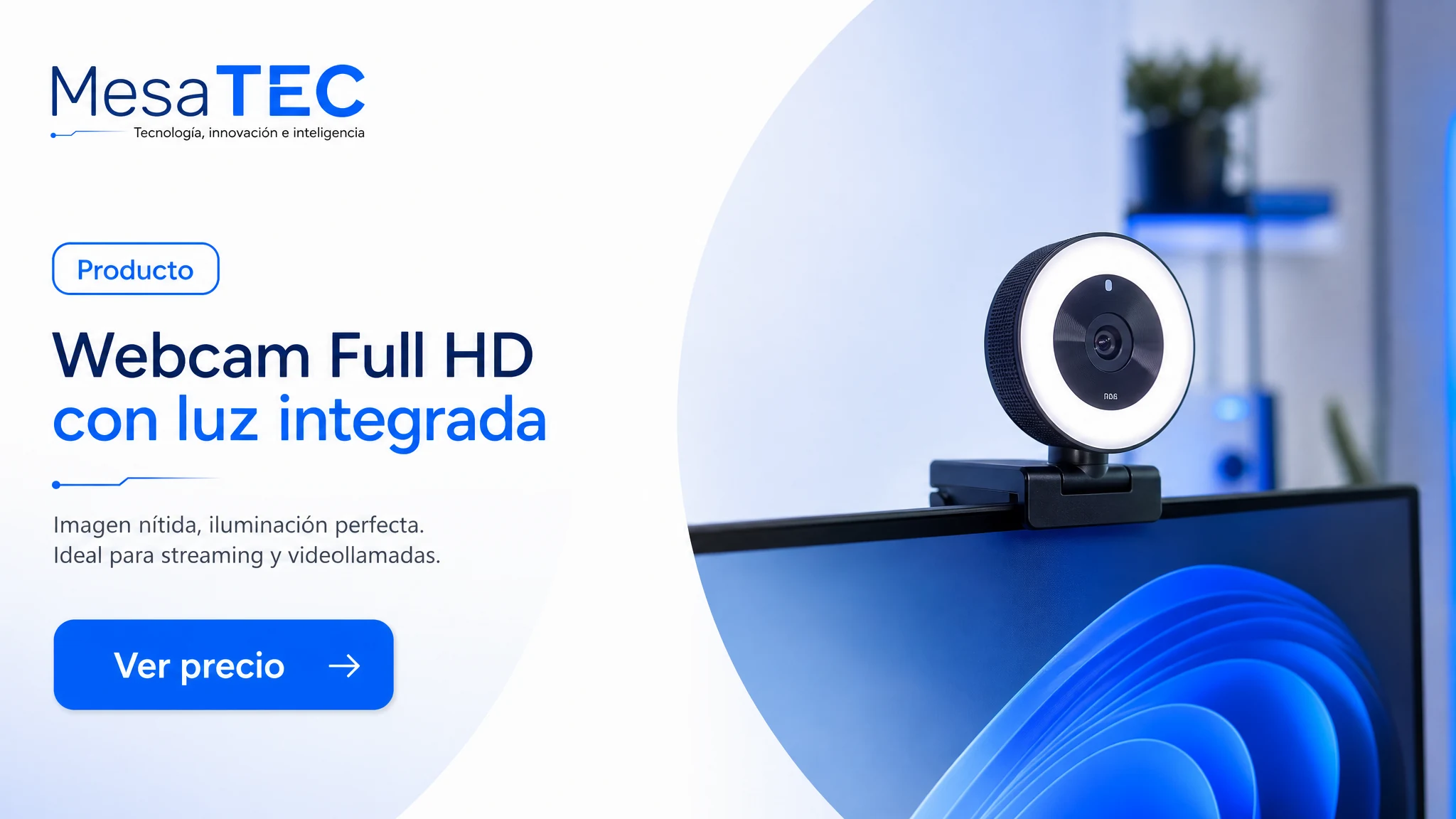 Razer Kiyo en imagen de producto MesaTEC generada con Image 2.0