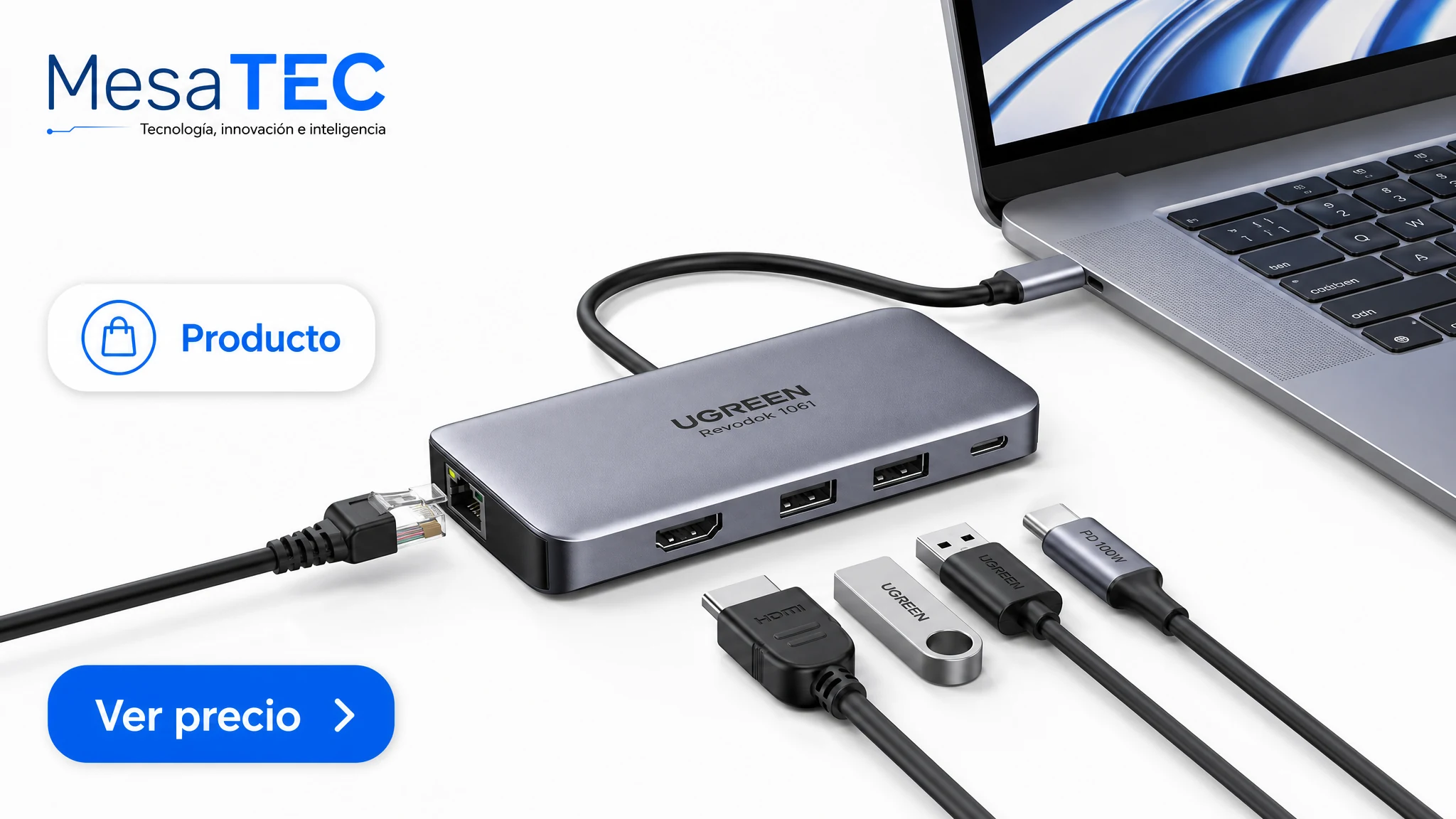 UGREEN Revodok 1061 en imagen de producto MesaTEC generada con Image 2.0