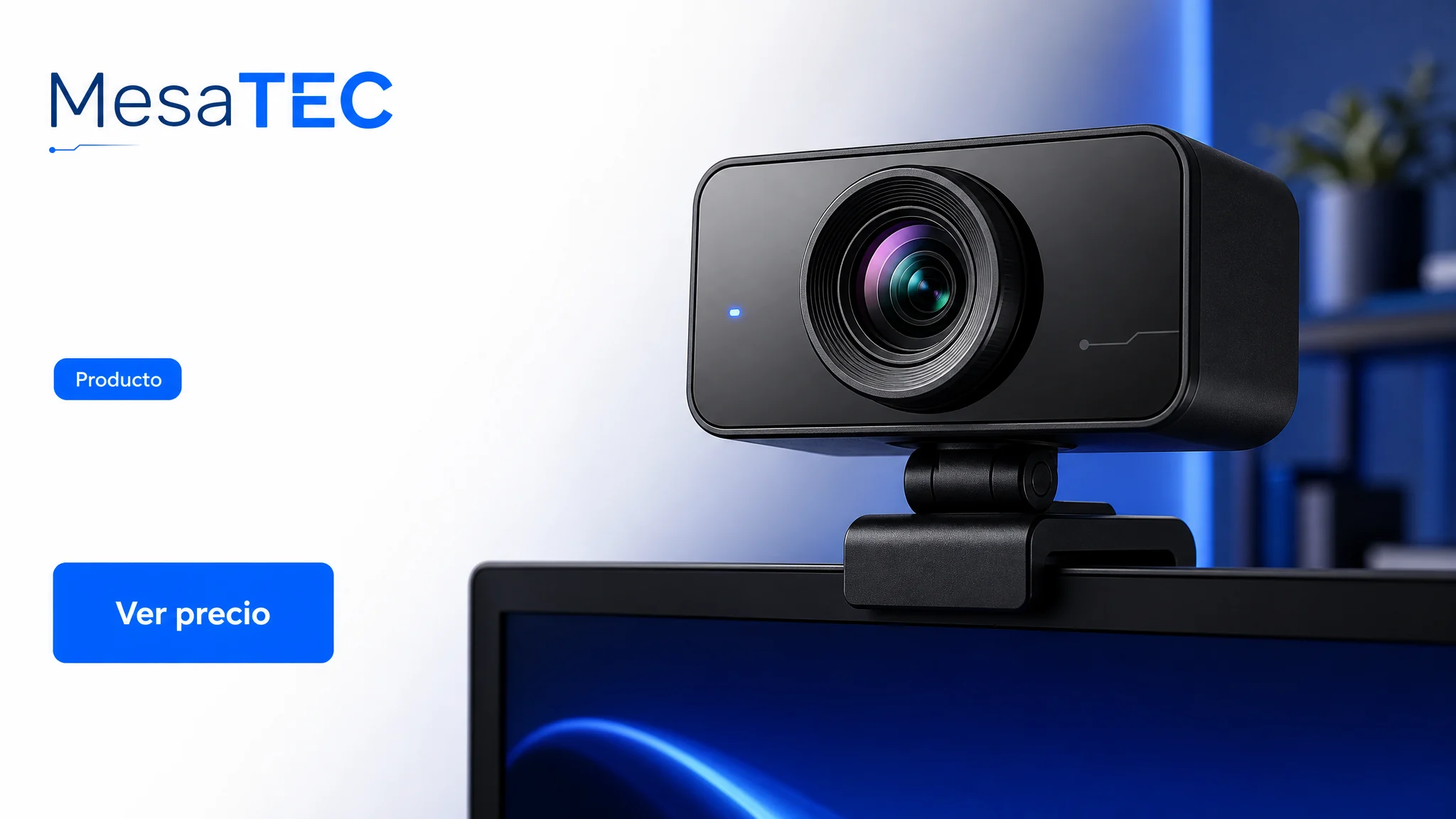 Elgato Facecam 4K en imagen de producto MesaTEC generada con Image 2.0