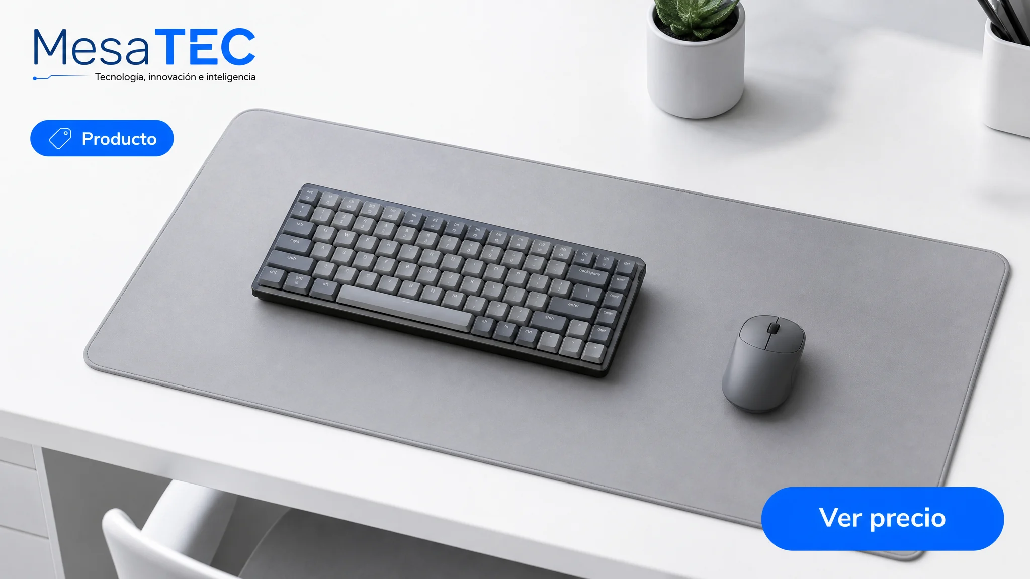 Logitech Desk Mat Studio en imagen de producto MesaTEC generada con Image 2.0