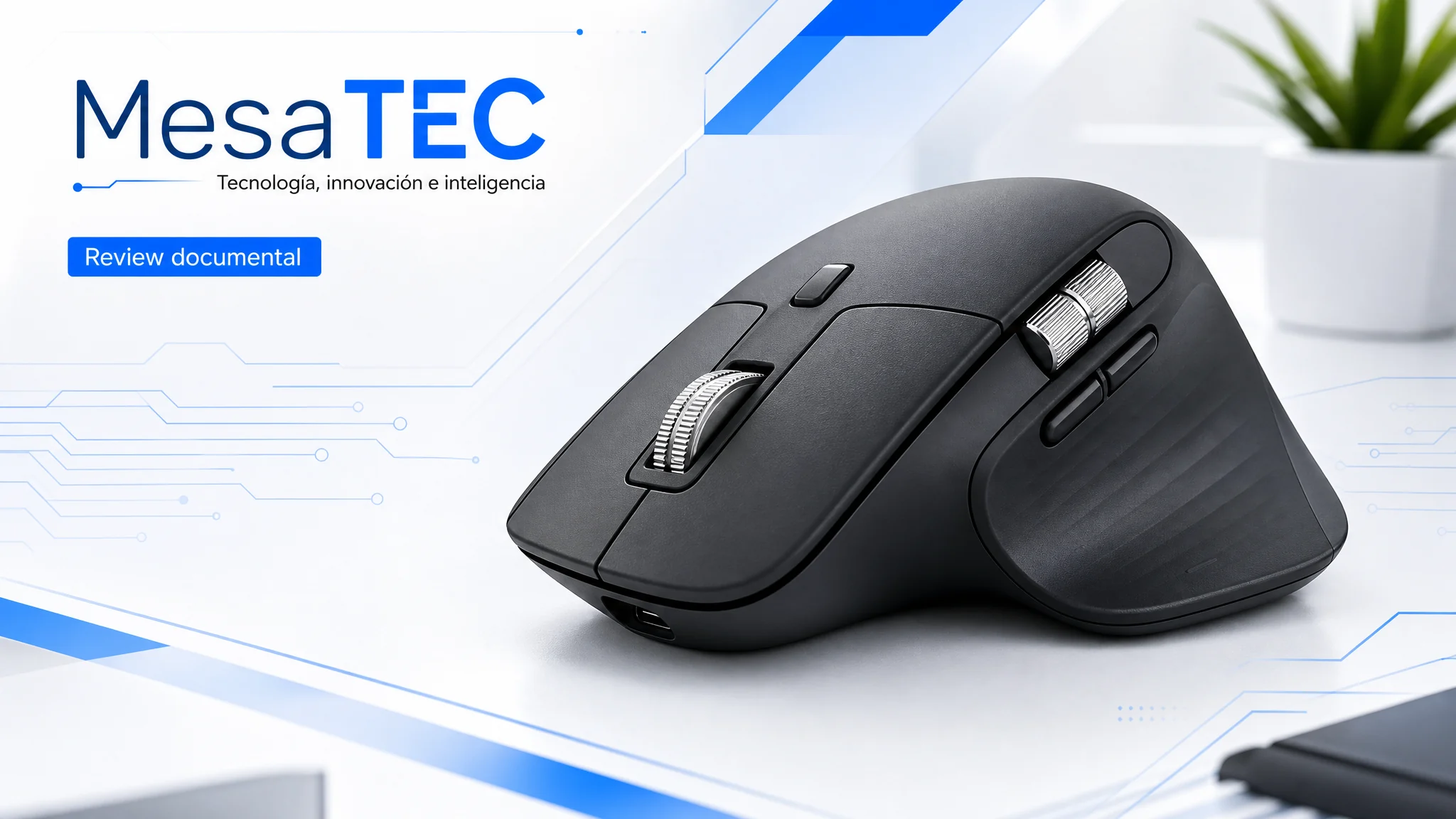 Logitech MX Master 3S en imagen de producto MesaTEC generada con Image 2.0
