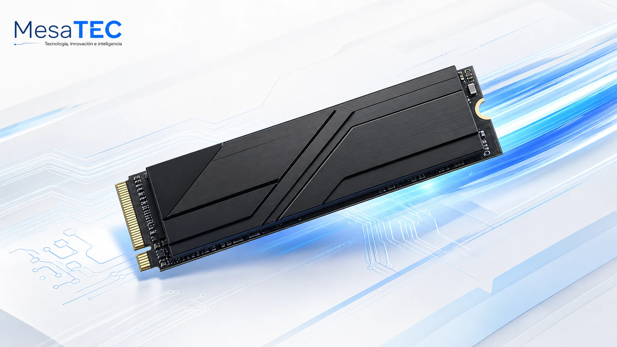 Crucial P510 SSD 2TB Gen5 en imagen de compra MesaTEC generada con Image 2.0