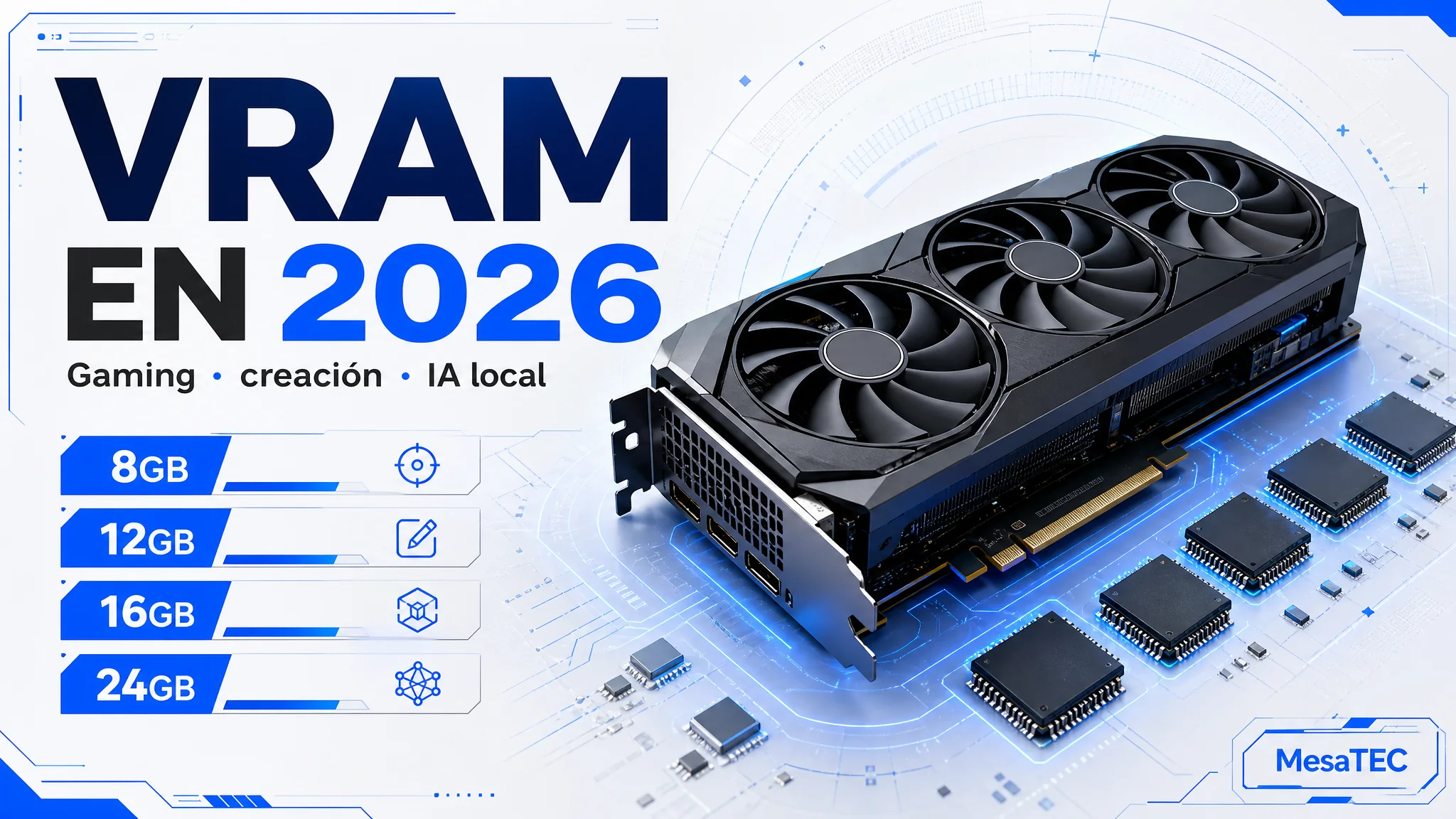 VRAM en 2026 para gaming, creación e IA local - MesaTEC