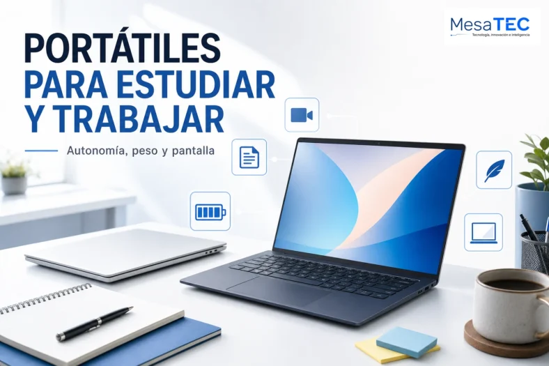 Portátiles para estudiar y trabajar — guía MesaTEC 2026