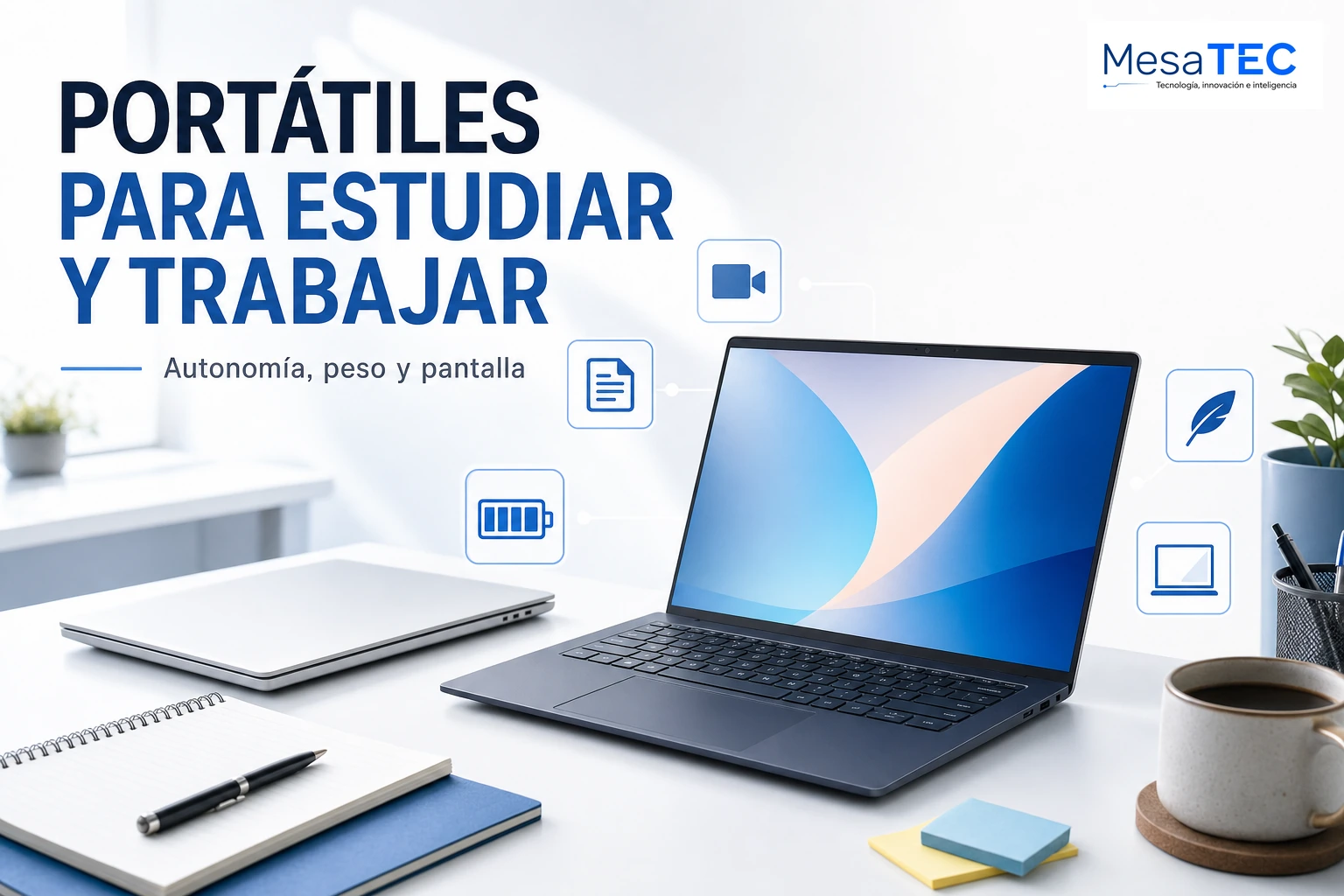 Portátiles para estudiar y trabajar — guía MesaTEC 2026