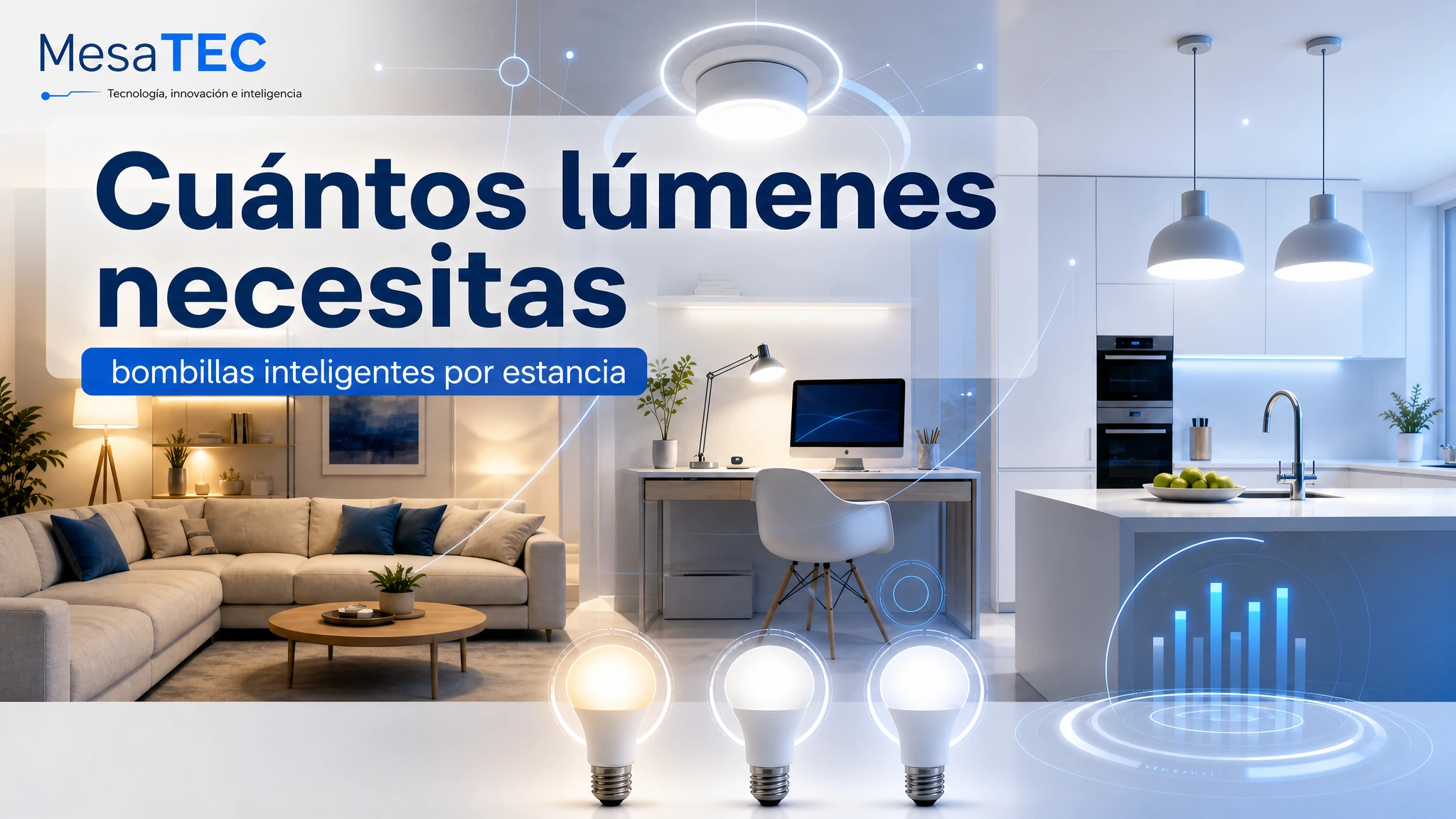 Cuántos lúmenes necesitas: bombillas inteligentes por estancia