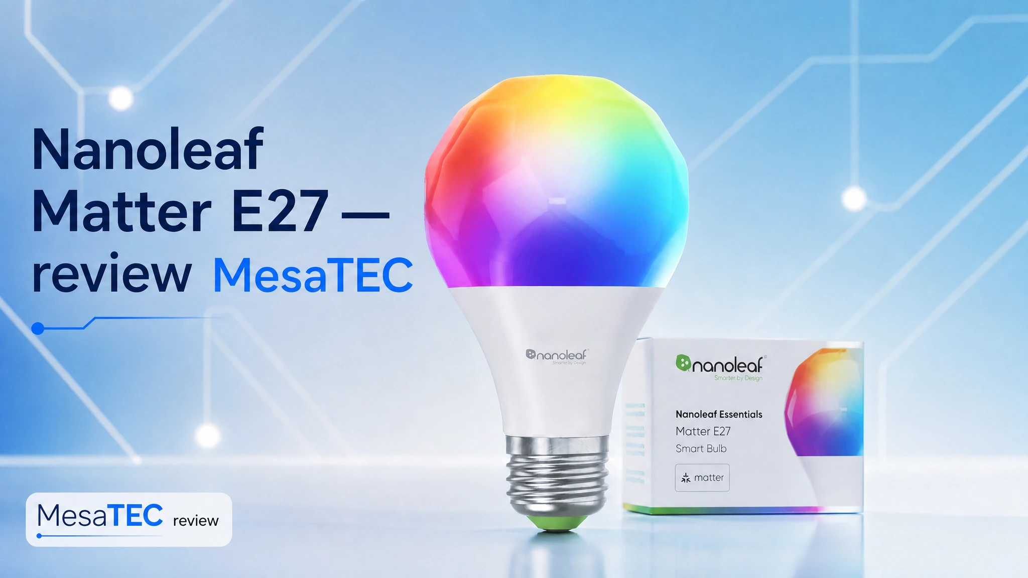 Nanoleaf Matter E27 — review MesaTEC con marca real Nanoleaf visible