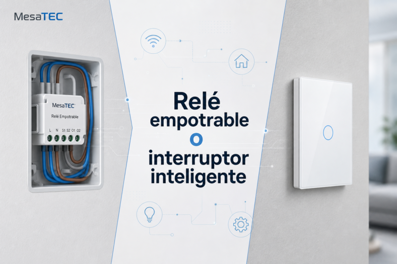 Relé empotrable o interruptor inteligente
