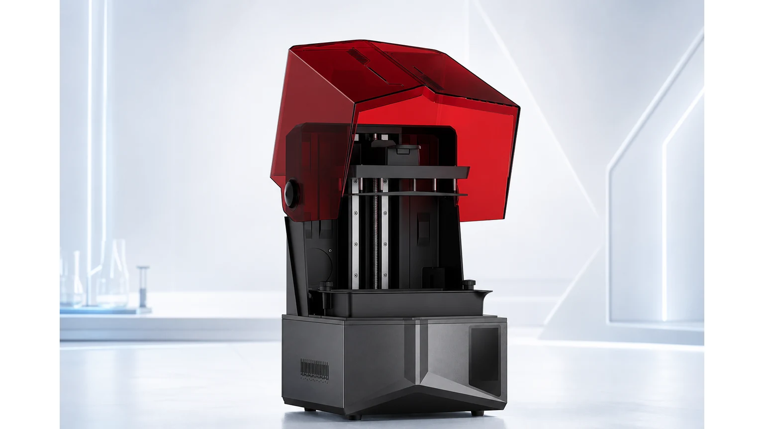 ELEGOO Saturn 4 - impresora 3D de resina, imagen MesaTEC generada con Image 2.0 desde producto original