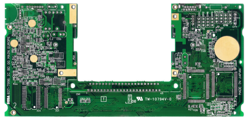 Scan trasero de placa Sega Game Gear 2 ASIC