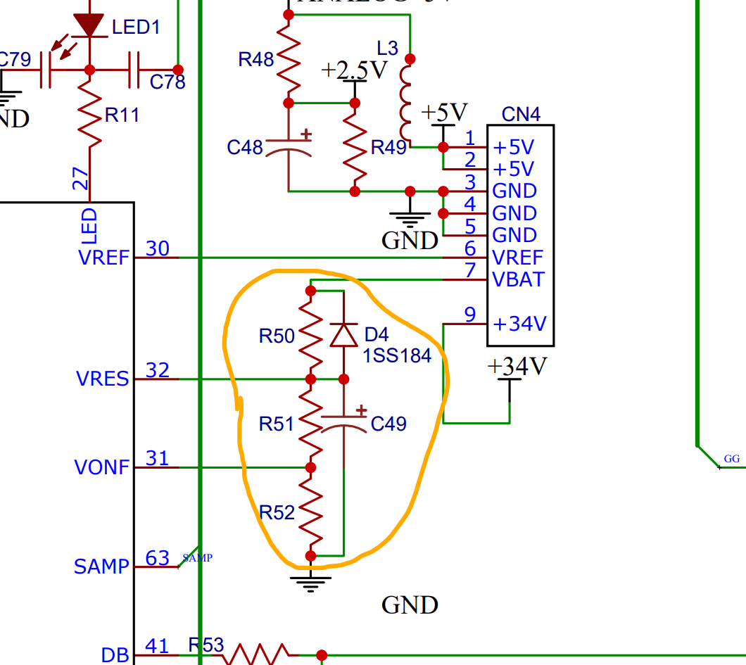 Diagrama del circuito Soft Start y Fast Reset en Sega Game Gear