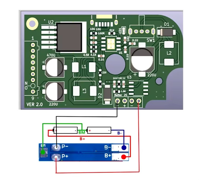 Soldadura de placa 2S para mod de batería Game Gear