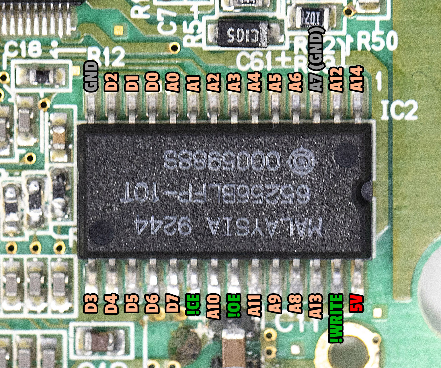 VRAM en Sega Game Gear 1-ASIC