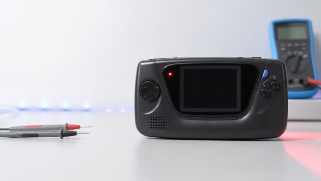 Sega Game Gear cerrada con luz roja para diagnóstico Red Light Boot