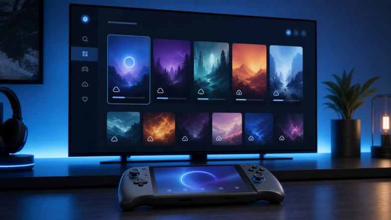 Juegos digitales y biblioteca de descargas para consola