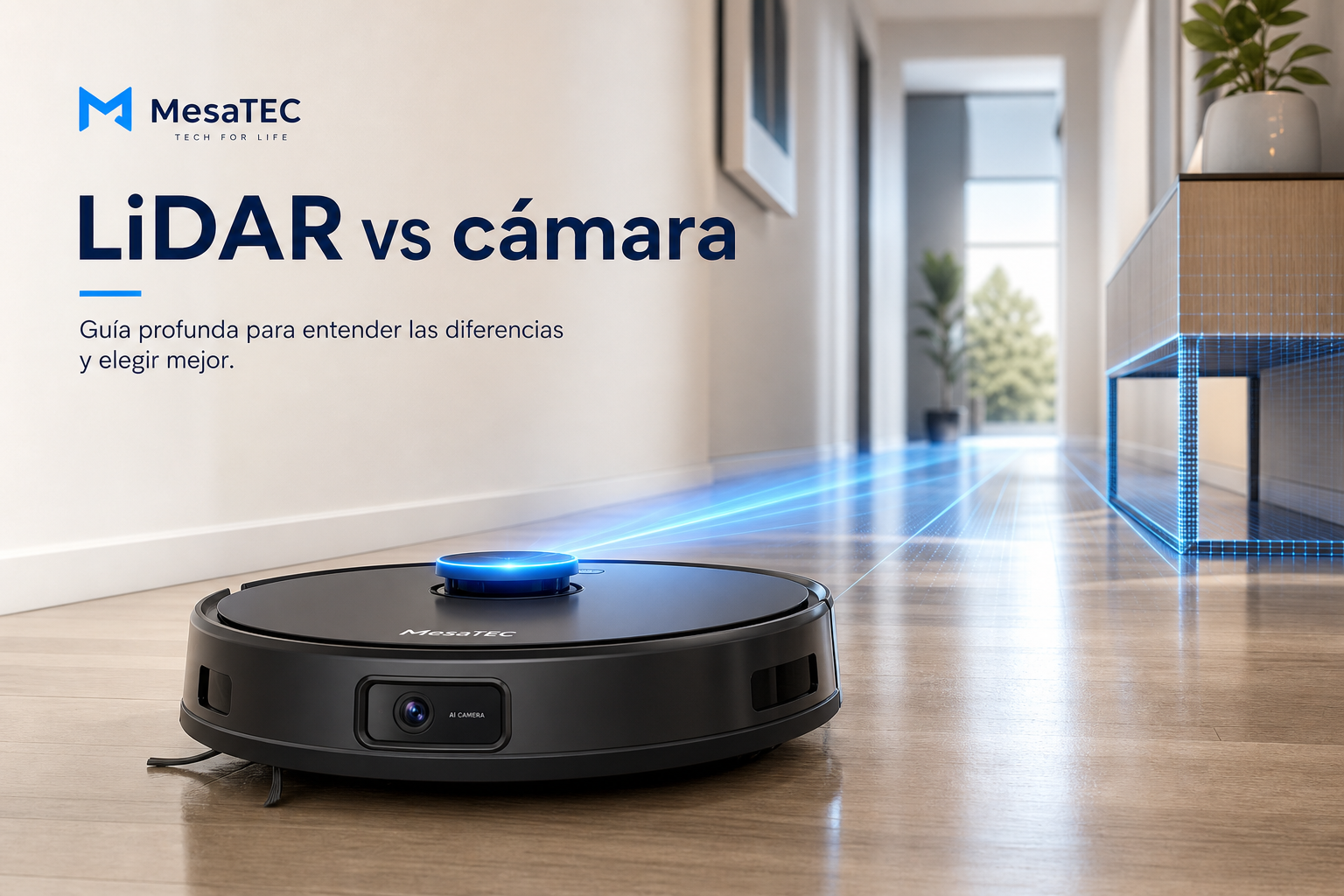 LiDAR vs cámara vs navegación básica en robots aspiradores: diferencias reales
