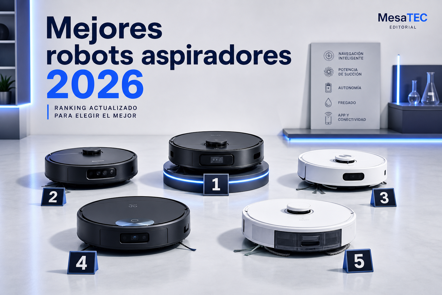 Mejores robots aspiradores inteligentes de 2026: LiDAR, fregado y bases completas