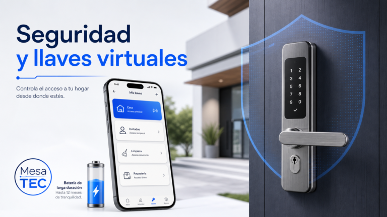 Seguridad en cerraduras inteligentes: llaves virtuales, batería, emergencias y privacidad